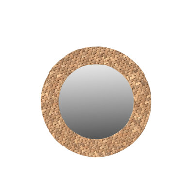 Geron Reclaimed Teak Circular Mirror Frame