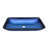 Bathroom Vessel Sink Above Counter Amber Gradient Tempered Glass Bowl Square Sink For Bathroom, Tempered Glass Vessel Sink With Pop-Up Drain (No Faucet)-120676343