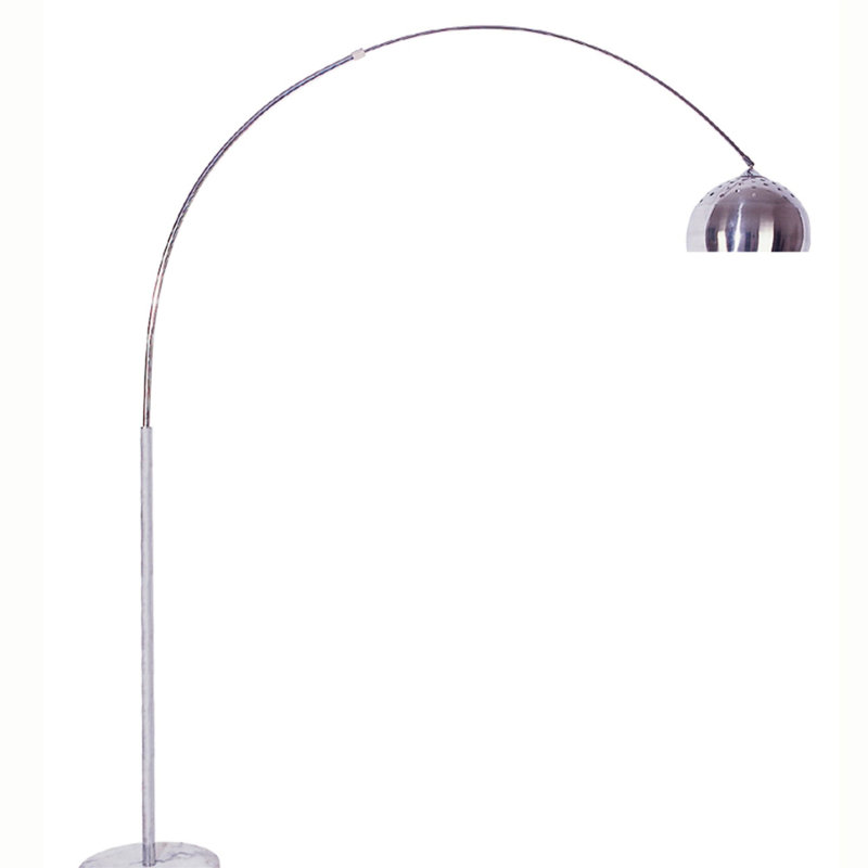 Lampe sur pied 85 po en métal avec base en marbre blanc
