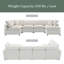 Canapé-lit modulaire en nuage 130 po x 65 po, ensemble de canapé modulaire en chenille 6 places avec repose-pieds, combinaison libre, canapé-lit convertible en U pour salon, appartement-1506593456