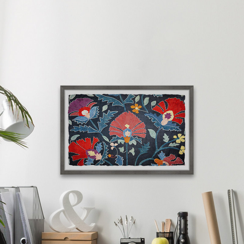 Abstract Flowers - Single Picture Frame Print, 38cm H x 45cm W x 3.81cm D
