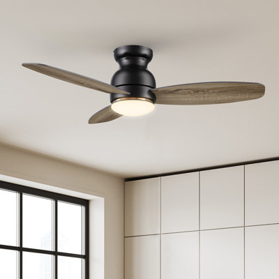 48" DC Motor Ceiling Fan With Remote, LED Light Kit Included.