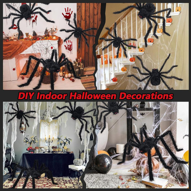 Halloween Araignée Décoration, 60 Fausses Araignées Pour Halloween Décoration Prop Pour Halloween Carnaval Soirée
