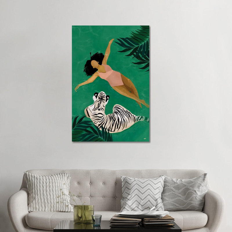 « Drift » par Bria Nicole-impression d’art graphique, Pas de tapis, Toile tendue, H 48 po x l 32 po x P 1,5 po