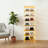 8 Tiers Tall Rectangular Acrylic Floorstanding Shoe Rack Shoe Storage Shelf For Entryway Orange Clear-20439785