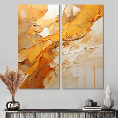 Amber Glow II - ensemble d'art mural moderne de 2