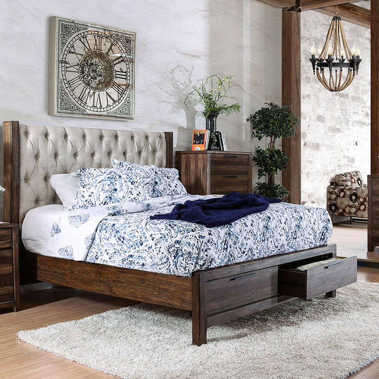 Malina Upholstered Platform Storage Bed, California King