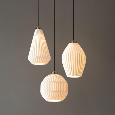 Luminaire suspendu en porcelaine Bone Medley