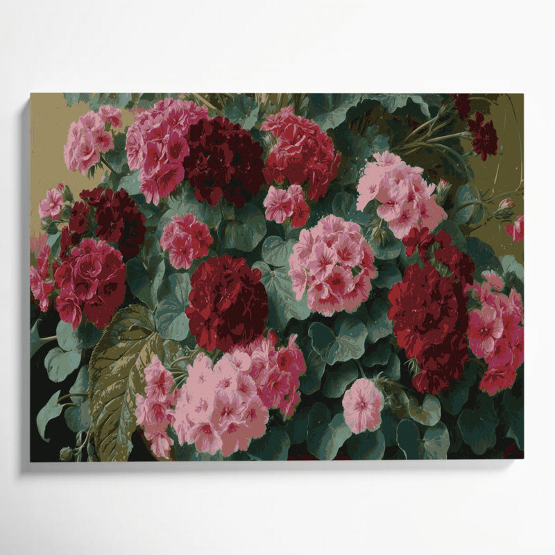«Botanical Sc Parfum Geraniums», art mural sur toile brune, H 11 po x l 14 po