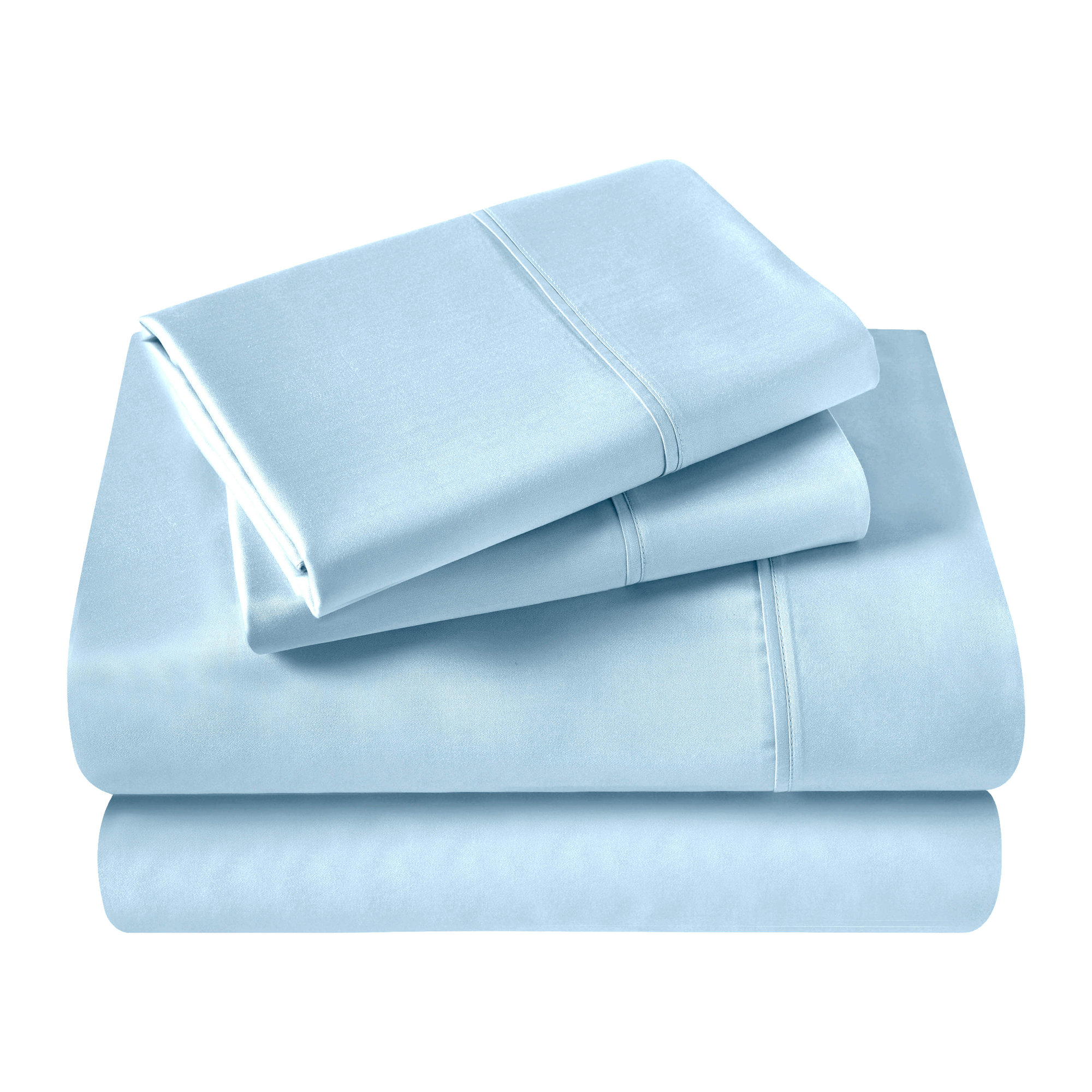 100% Cotton Sheet Set, Light Blue, Queen