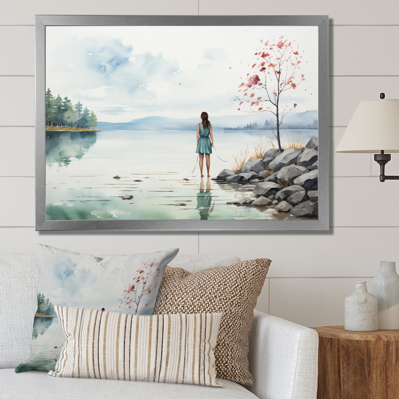 «Tranquil Nature V», reproduction sur toile, H 34 po x l 44 po x P 1,5 po, Cadre simple argenté
