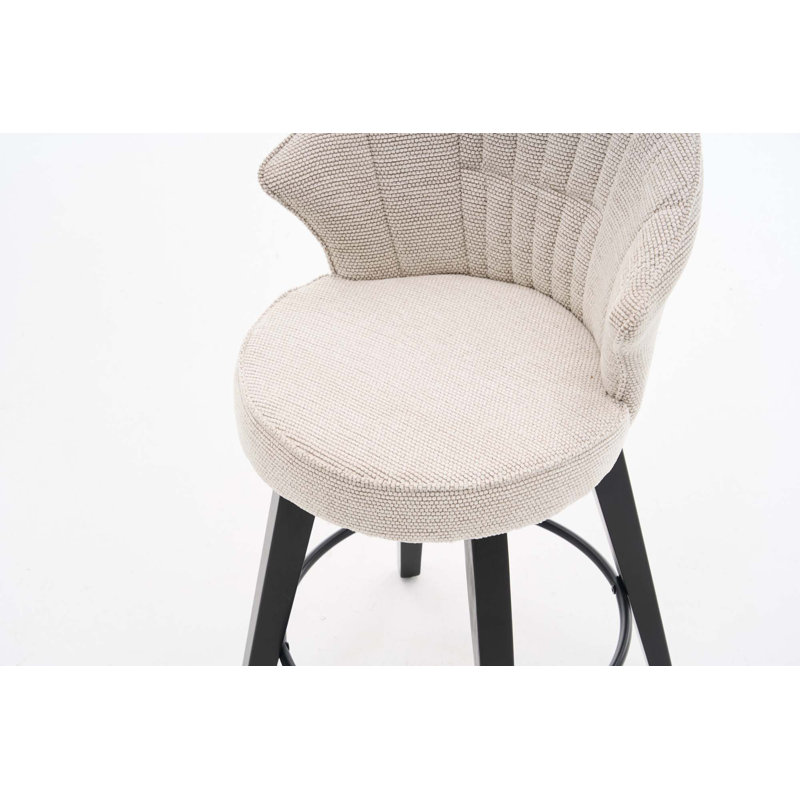 Tabourets de bar pivotants à hauteur de comptoir à oreilles avec repose-pieds réglables (ensemble de 2), Blanc