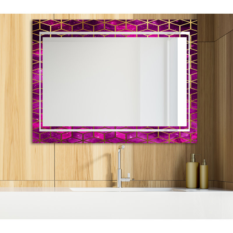 Miroir de salle de bain Glam, H 32 po x l 24 po, Capitale nid d'abeille 3