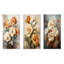 Sephia Vintage Pensies Embrace - Pensées, ensemble de 3 reproductions d'art en métal-873039128