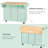 Kitchen Cart With Rubber Wood Drop-Leaf Countertop ,Cabinet Door Internal Storage Racks,Kitchen Island On 5 Wheels With Storage Cabinet And 3 Drawers For Dinning Room-1587349221