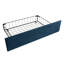 Lit plateforme double avec rangement en velours bleu marine-672306922-672306921