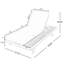 LOUNGE CHAISE SET, SPACE AVAILABLE ON ONE SIDE,ACACIA SOLID WOOD WITH LOUNGE CUSHION (CREAM & TRIPLE FOLD) - MATCHING DARK GREY VERSION AVAILABLE-784379560