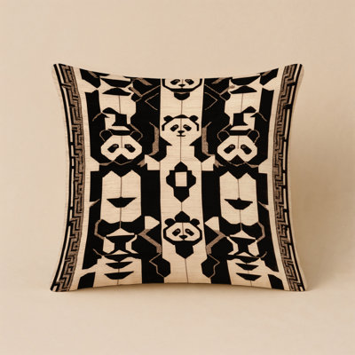 Checkered Indoor and Outdoor Throw Pillow