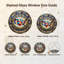 Panneau de fenêtre en verre pour décoration intérieure American Map USA 250th Anniversary ， 7,8H-126676369