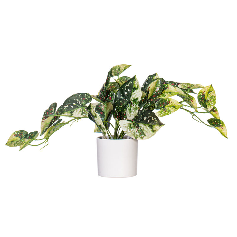 Feuillage artificiel 16 po en pot, Vert