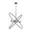 Luminaire suspendu 4 lumières en laiton noir mat Atom