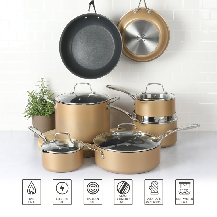 Motase 12 Pieces Kitchen Nonstick Frying Pan Sets Aluminum