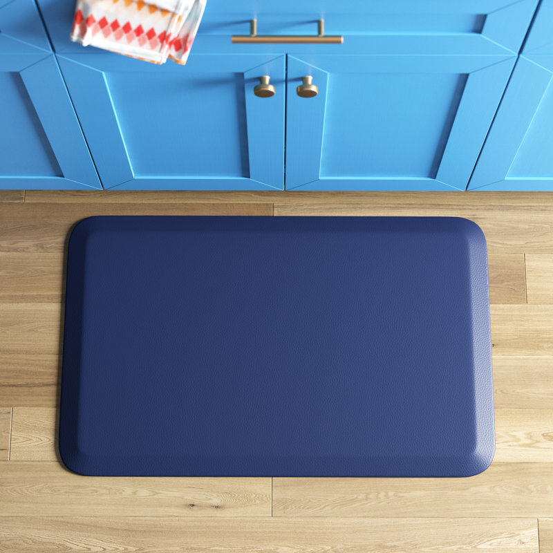 Tapis anti-fatigue sur pied Abdulraheem, 1 pi 8 po x 2 pi 8 po, Bleu marine