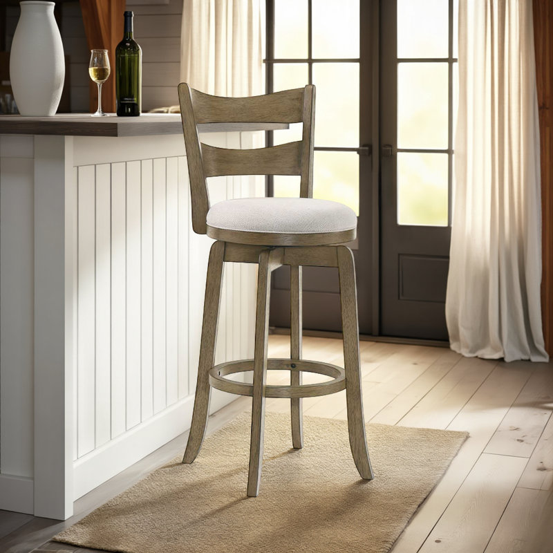 Tabouret de bar Baum, Tabouret de bar (siège d'une hauteur de 30,13 po), Brun, Crème