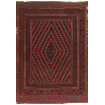 Tapis de zone one-of-kind-noué la 2010 rouge tadjik 4 pi 5 po x 6 pi zone de laine 3 po Westbrooke