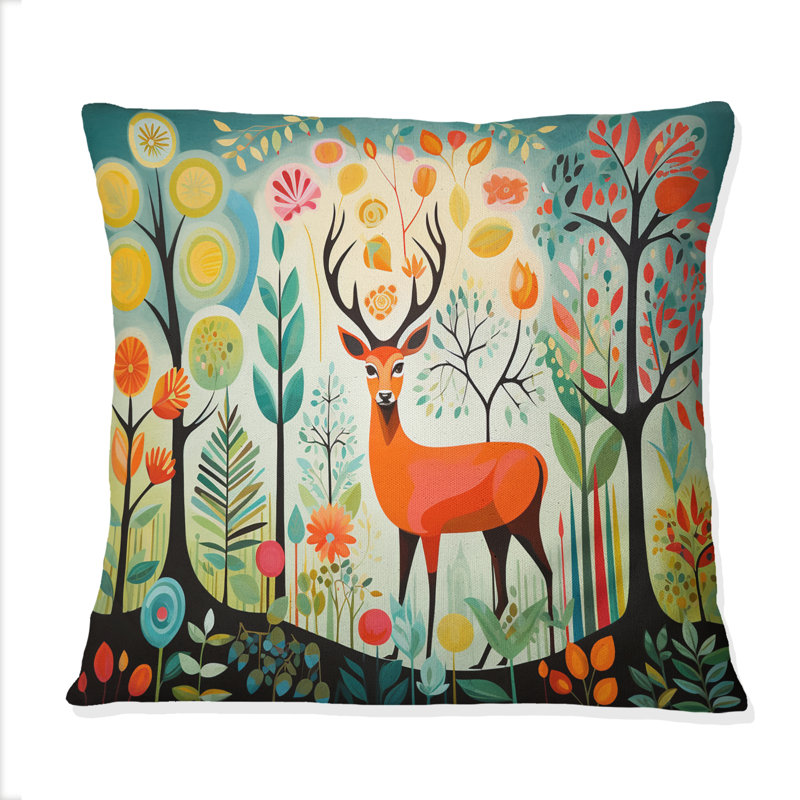 Coussin Green Mid Century Mod Nature I - Abstract Midcentury
