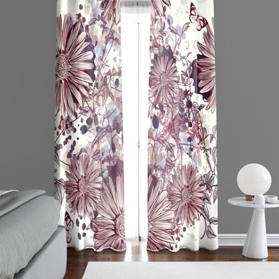Paire de rideaux semi-transparents Calm Artistic
