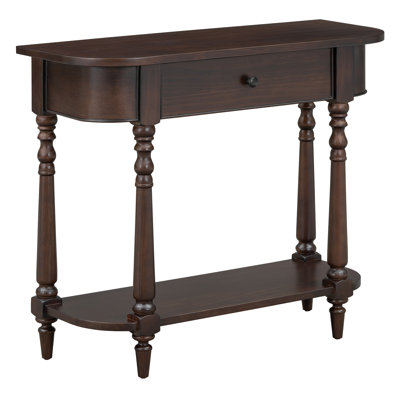 Narrow Console Table With Curved Corner