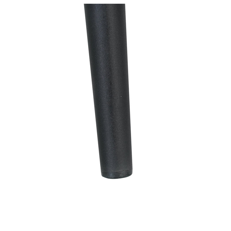 Tabourets d'extérieur de 26 po de hauteur comptoir avec dossier en rotin PE et coussins résistants à l'eau, ensemble de 2, noir mat