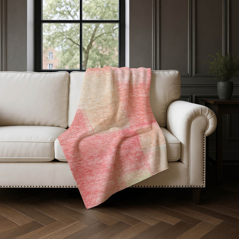 Jeté carré Addison Sherpa ASB742, Rosé