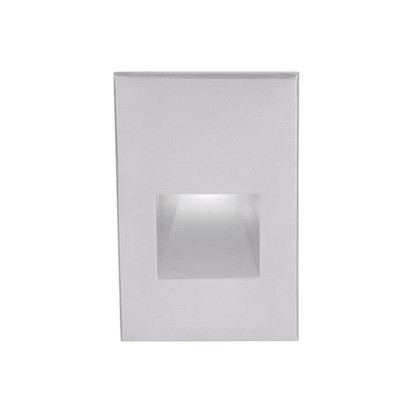 LEDme Integrated LED Metal Step Light, White on Aluminum, White