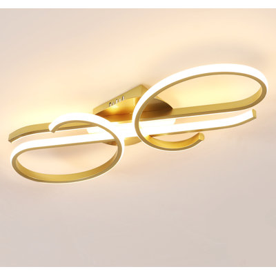  Gold 42cm LED Semi Flush Mount