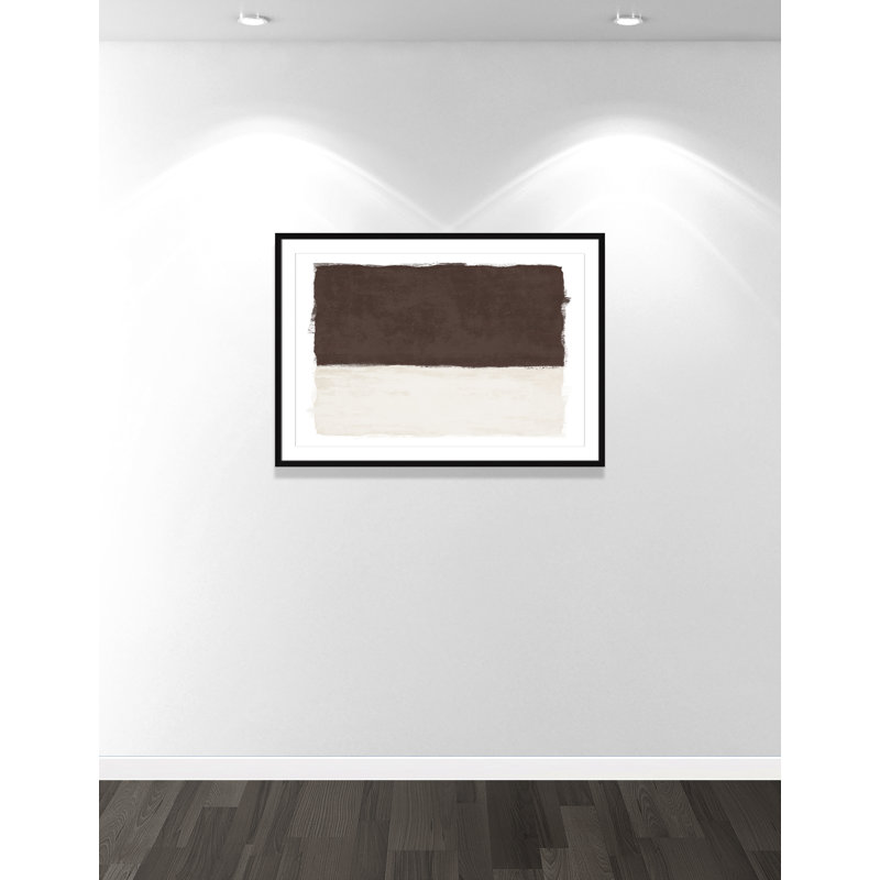 Chocolat trempé I - Version paysage par Natalie Carpentieri, L 41,5 po x H 29,5 po, Imprimé mat, Noir satiné