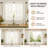 Heavy Textured Faux Linen Tier Curtains Semi Sheer Light Filtering Small Window Kitchen Curtains Short Cafe Curtains Drapes with Dual Rod Pocket Ivory 25x25inch-2116767231-2116767216