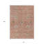Tapis intérieur lavable floral 10 pi x 14 pi rose, gris et beige