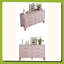 Commode double 6 tiroirs, armoire de rangement moderne avec poignées et pieds en bois massif, organisateur de tiroir pour chambre d'enfant