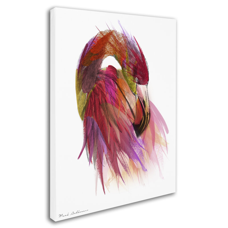 Kieninger «Flamingo Colors 2», reproduction sur toile tendue, H 19 po x l 14 po x P 2 po