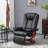 Manual Swivel Recliner Chair, PU Leather Reclining Chair With Footrest For Living Room-599691130