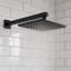 Système de douche carré à 4 jets avec douchette Prism en noir mat (valve incluse)-126375052