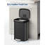13 gal / 50 L Metal Trash Can with Lid, Large Garbage Can for Kitchen, Rustproof Step-on Kitchen Metal Trash Bin with Liner Rim, Rear Handle, Soft Close Plastic Lid-128773993