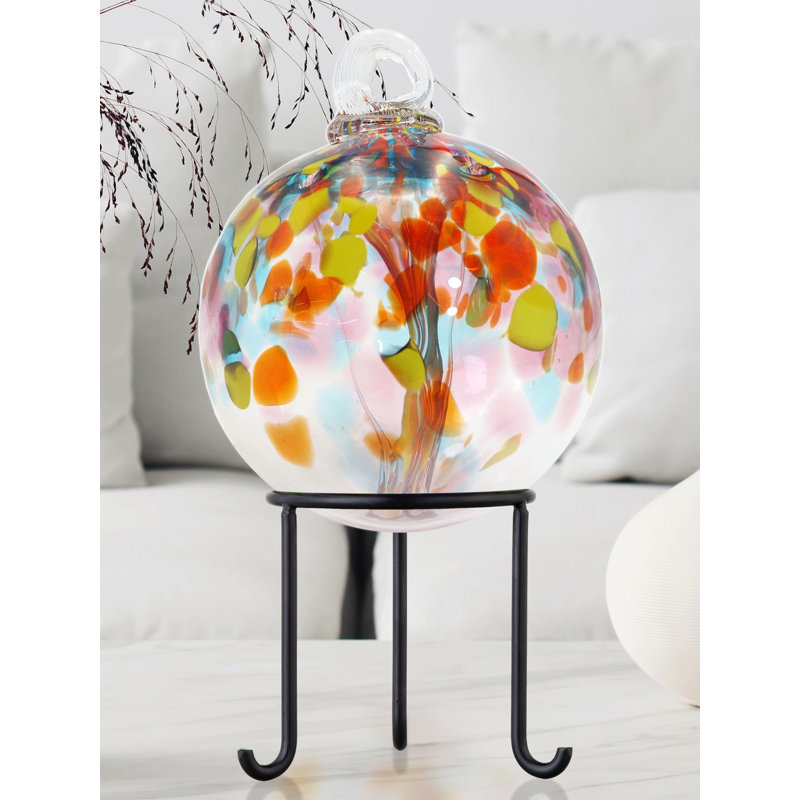 Ornement en verre Eden, H 7,5 po x l 6 po x P 6 po