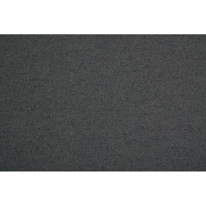 118" W U-Shaped Sectional with 2 Ottomans, Dark Gray Linen
