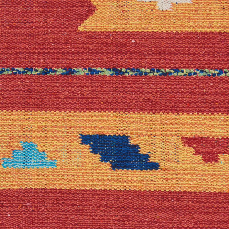 Tapis jaune bohémien Farrah, Rectangle 6 pi 6 po x 9 pi 6 po