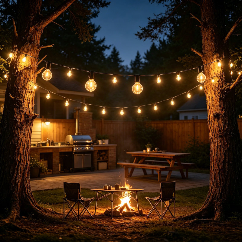 50FT G40 LED String Lights, 50 Bulbs, Indoor/Outdoor Commercial Decor