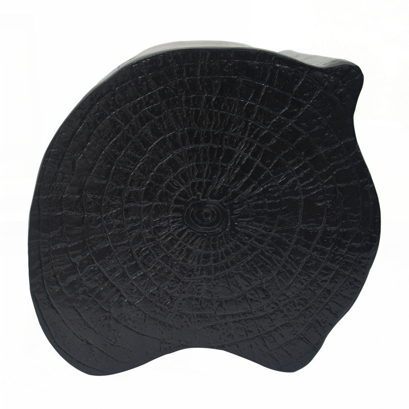 2-In-1 Irregular MGO End Table, Black