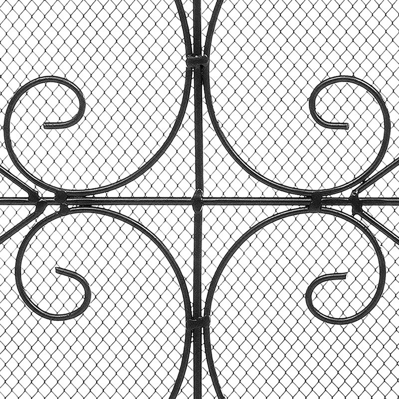2 Panel Iron Fireplace Screen